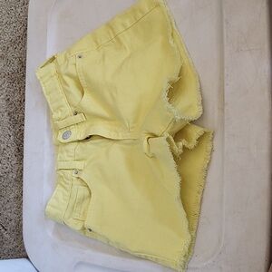 Yellow Jean Shorts